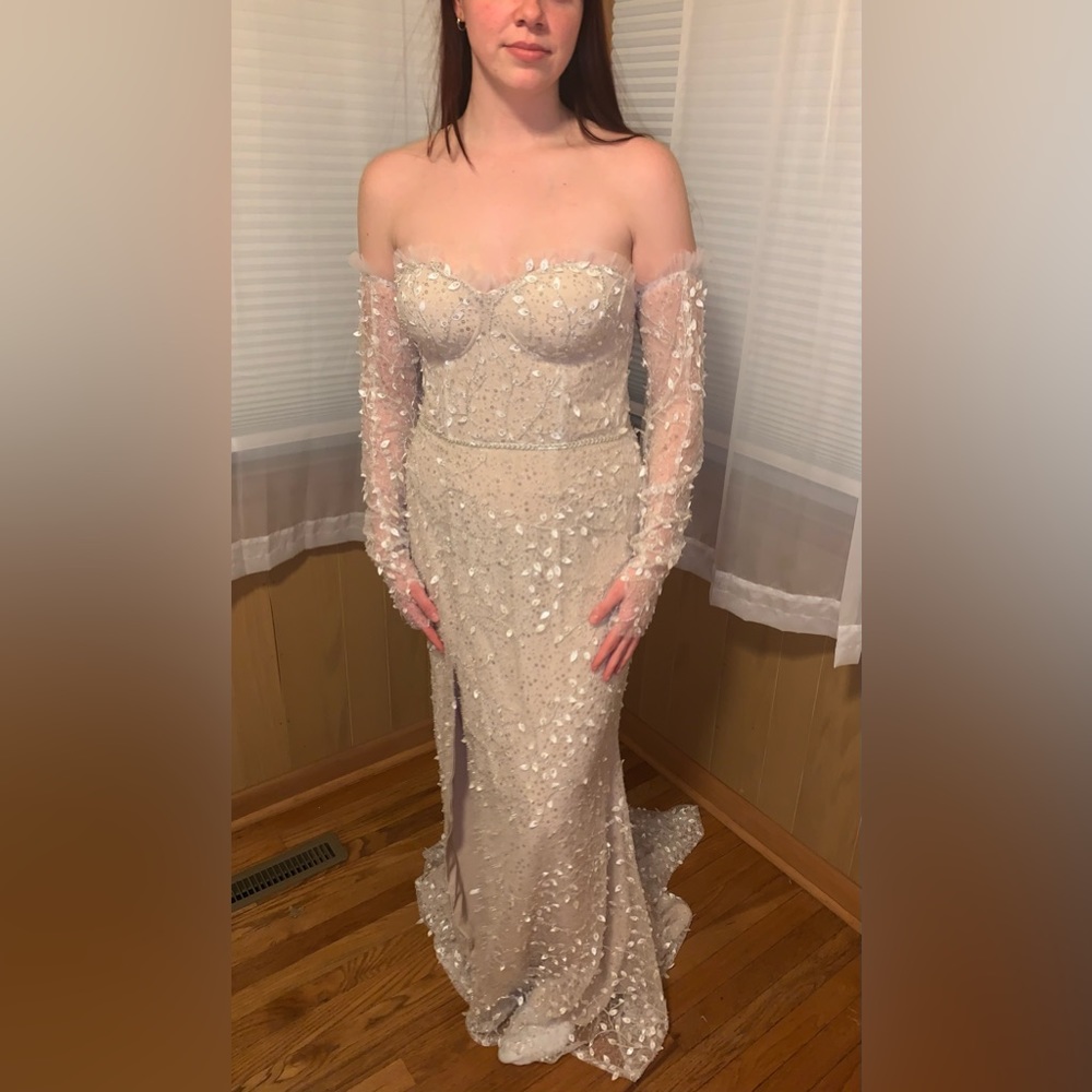 Beaded Wedding Dress with Detached Sleeves - Unique, Beautiful, Whimsical